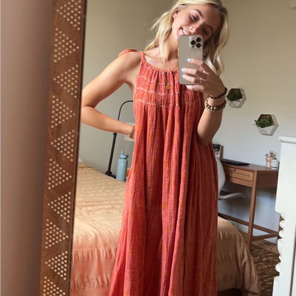 Free People Sunset Orange Maxi Dress